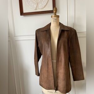 Classic Brown Leather Jacket - Women